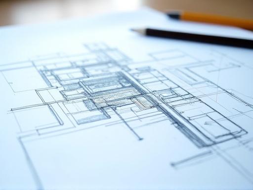 Handgezeichnete Architekturskizze